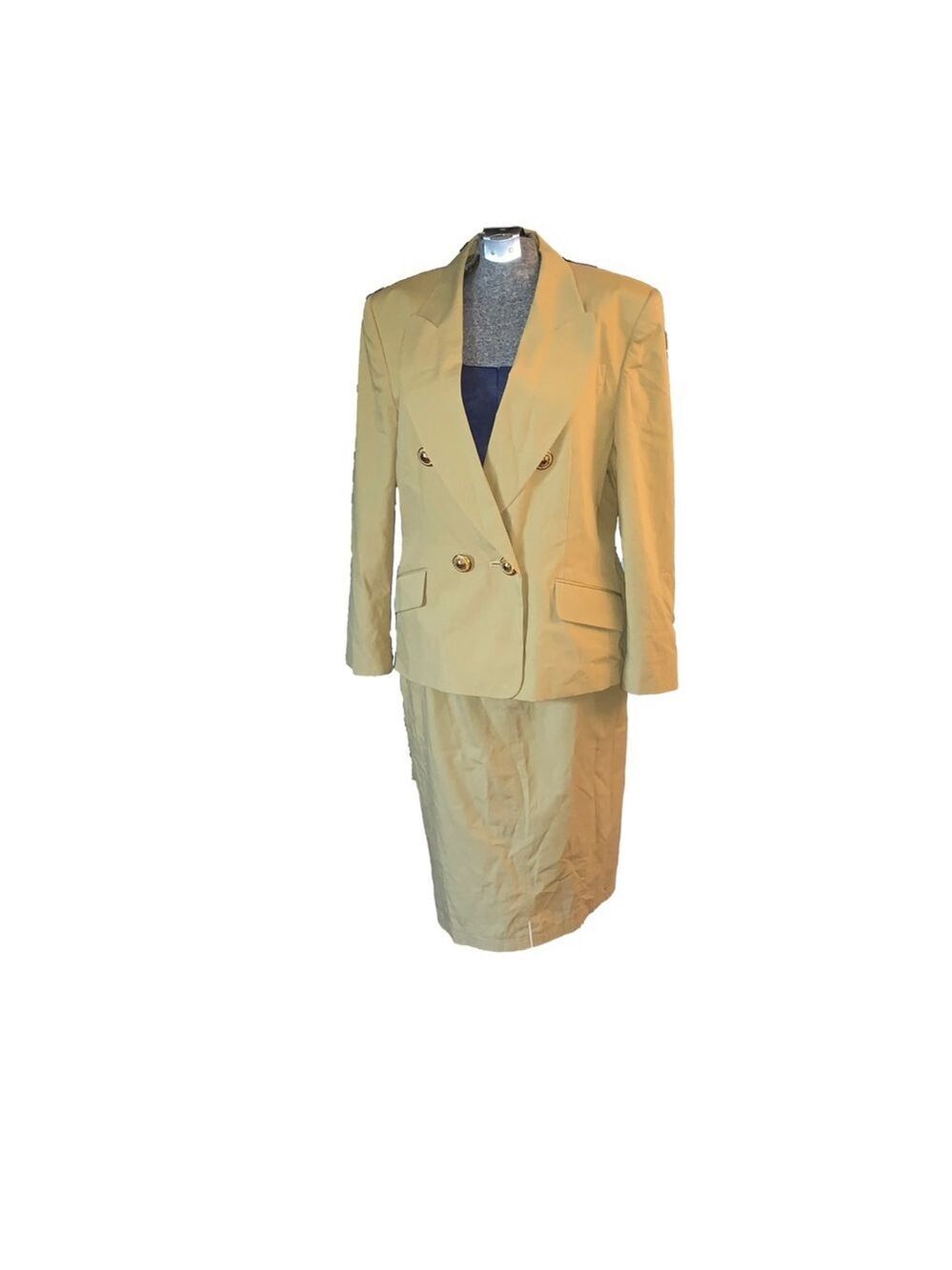 Women's Antoinette Franz Haushofer Skirt Suit Size 40 Khaki